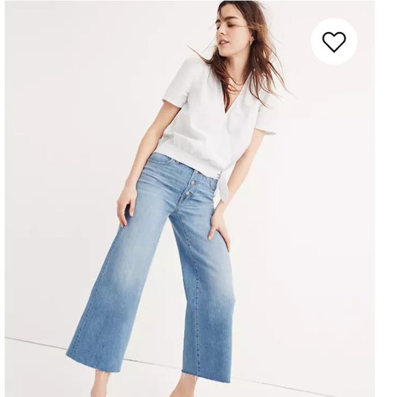 Madewell Denim - Madewell Wide-Leg Crop Jeans Size 26